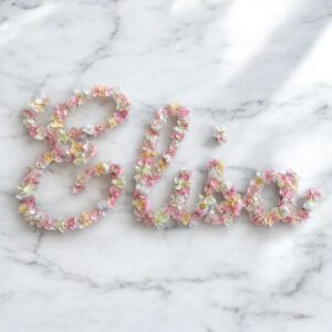 Petit mot en fleurs séchées de 9 lettres