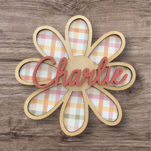 Carte Prénom Personnalisée - Naissance - Décoration de Porte ou de chambre de bebe ou enfant